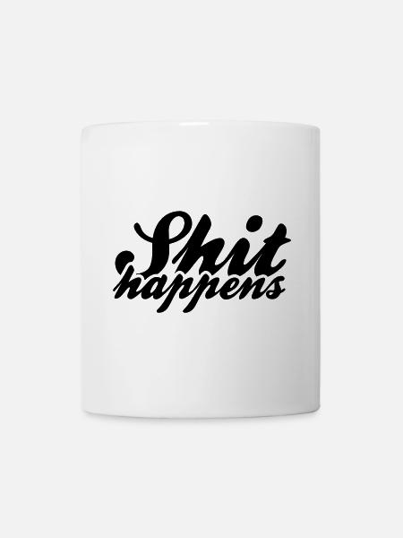 Shit Happens and Politics - Mug - white