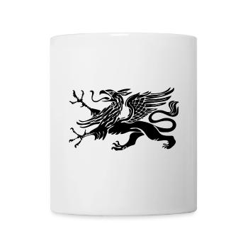 Vogel Greif von Rostock in schwarz - Tasse - Weiß - Vorne