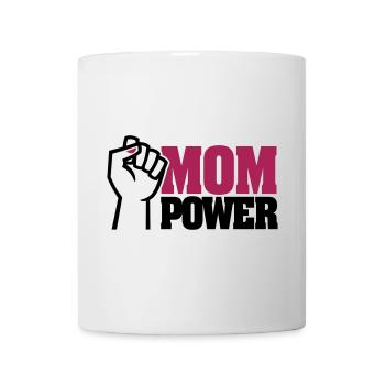 MOM POWER - mère de super-héros - J'AIME MAMAN - maman - Mug blanc - blanc - Devant