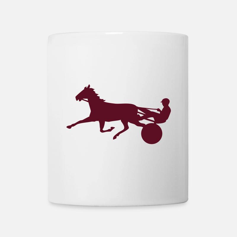 traber rennen - Tasse - Weiß
