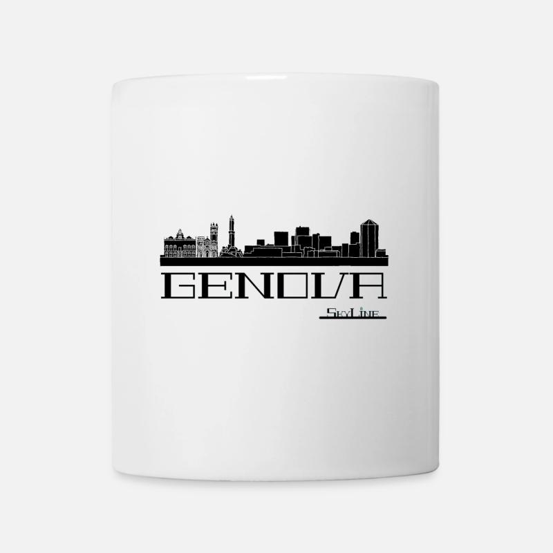 Ligne urbaine Genoa Skyline - Mug blanc - blanc