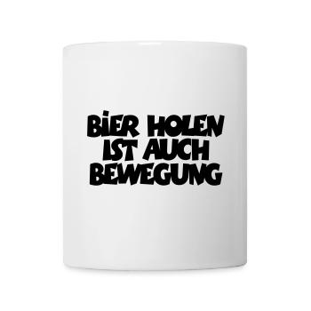 Get Beer is also movement - Mug - white - Front