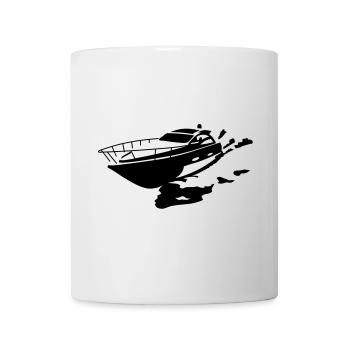 Motorboot - Tasse - Weiß - Vorne