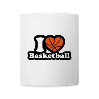 I love basketball - Ich liebe Basketball - Tasse - Weiß - Vorne