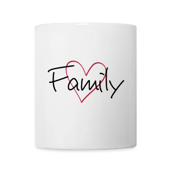 Cadeau de famille d'amitié de coeur de famille - Mug blanc - blanc - Devant