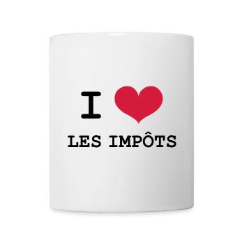 I Love les impôts - Mug blanc - blanc - Devant