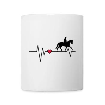 Heartbeat Dressage rider - Mug - white - Front