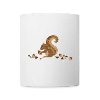 A squirrel with an acorn - Mug - white - Front