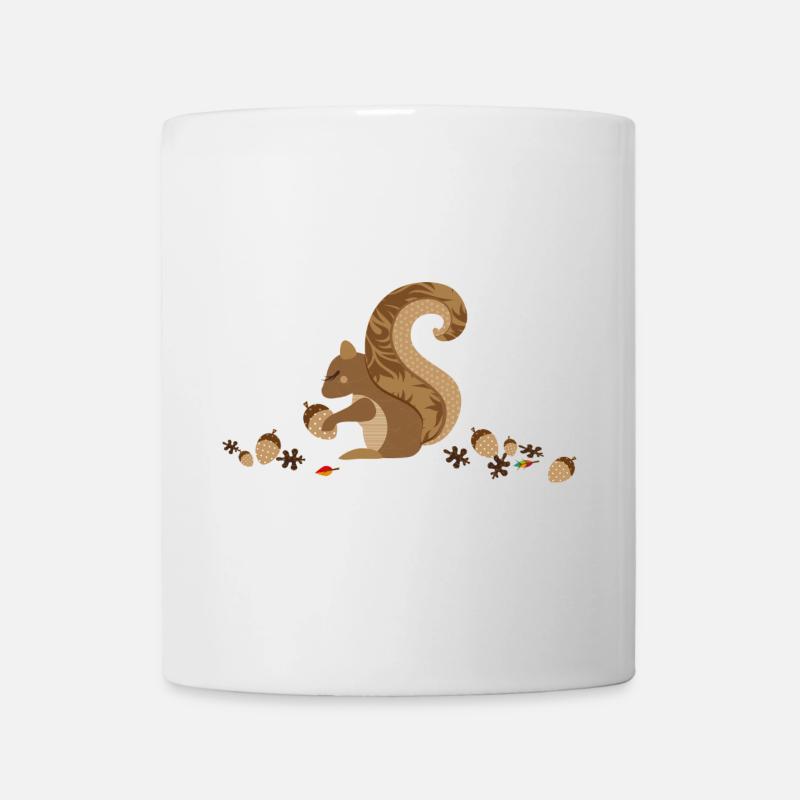 A squirrel with an acorn - Mug - white