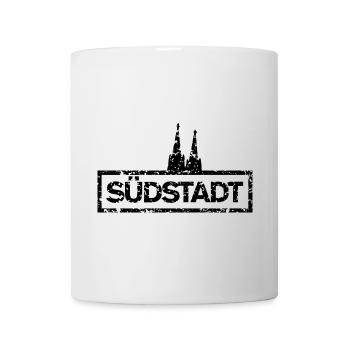 Südstadt mit Dom (Vintage Schwarz) - Tasse - Weiß - Vorne