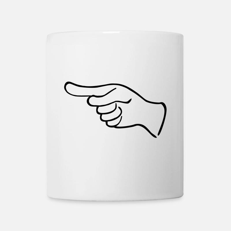 Eine hinweisende Hand - Tasse - Weiß