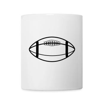 rugby ball - Tasse - Weiß - Vorne