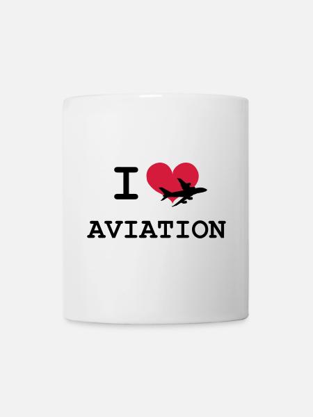 I Love Aviation - Mug blanc - blanc