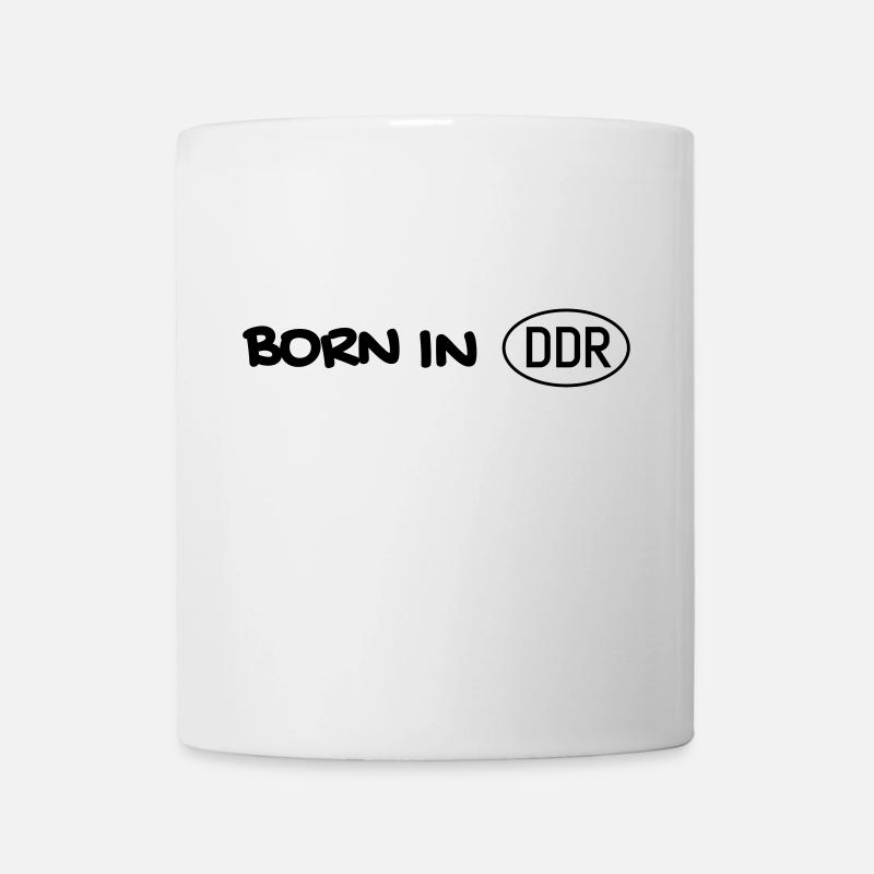 Born in DDR schwarz einzeilig - Tasse - Weiß