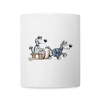 Schlittenhund Team - Tasse - Weiß - Vorne