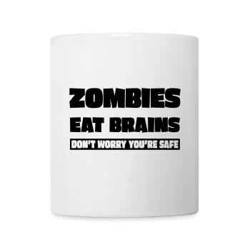 zombies eat brains - Mug - white - Front