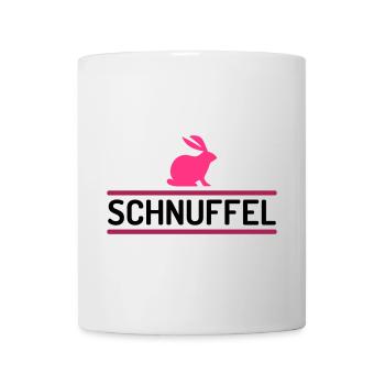 ★ Designfarben änderbar ★ Schnuffel (Hase) - Tasse - Weiß - Vorne