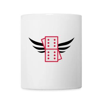 Domino / Dominoes / Spiel / Spieler - Tasse - Weiß - Vorne