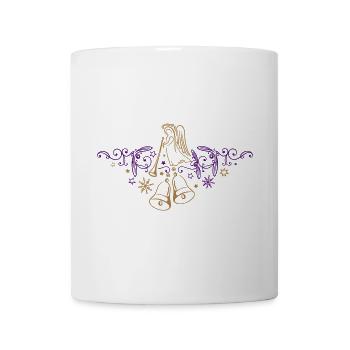 Christmas with angel and mistletoe - Mug - white - Front