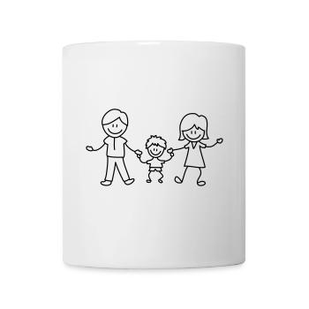 father mother child - Mug - white - Front