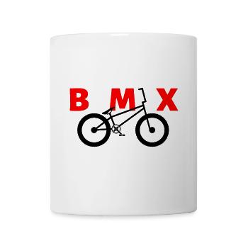 BMX Dirt-Jump Shirt für Kinder & Biker - Tasse - Weiß - Vorne