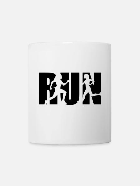 Running Woman, runner, run - Mug blanc - blanc