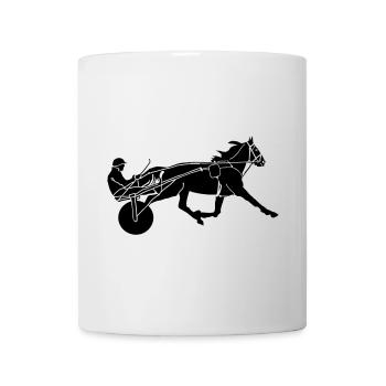 Pferdesport -Trabrennen - Tasse - Weiß - Vorne