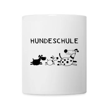 Lustige Hundeschule - Hund - Hunde - Comic - Tasse - Weiß - Vorne
