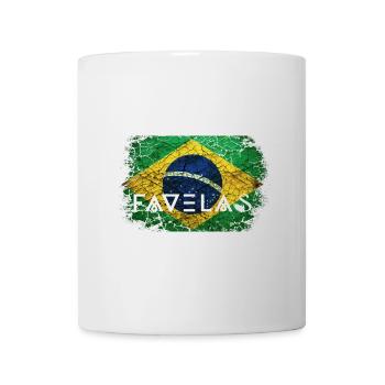 Favelas Flag: Breaks in Green and Yellow - Mug - white - Front