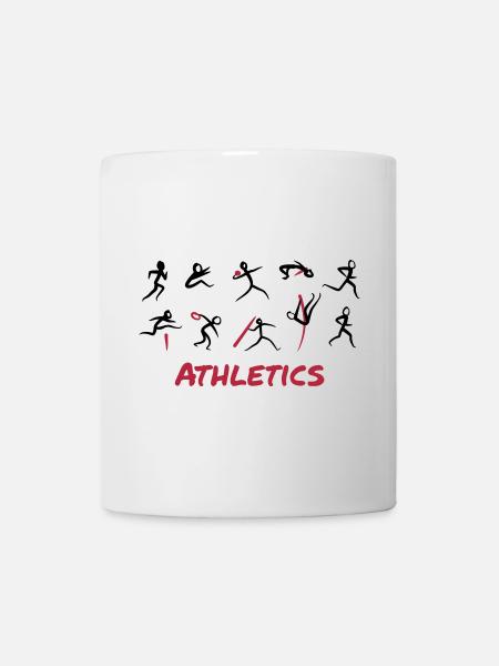 Leichtathletik, Zehnkampf - Tasse - Weiß