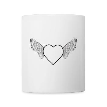 Heart with wings -black- - Mug - white - Front