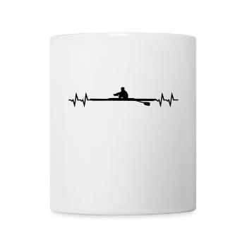 Rowing Heartbeat, single scull - Mug - white - Front