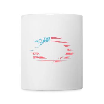 American Football Flag Symbol Illustration Logo - Mug - white - Front