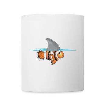 Clownfisch mit Haifischflossen Kostüm - Tasse - Weiß - Vorne