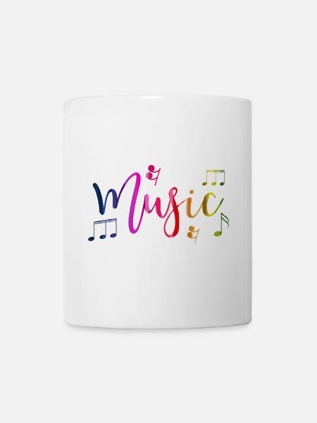 Design Coloré et Musique Vibrante - Mug blanc - blanc