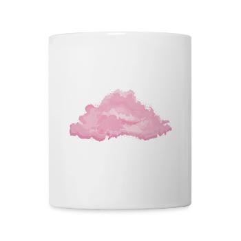 nuage blanc moelleux unique en rose - Mug blanc - blanc - Devant