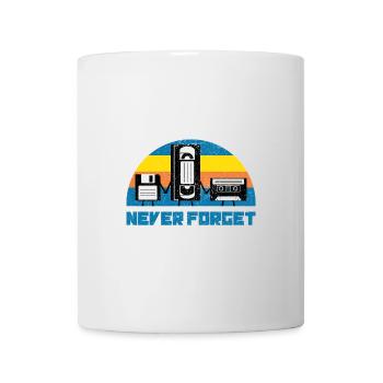 Vintage Never Forget I Audio Video Kassette VHS - Tasse - Weiß - Vorne