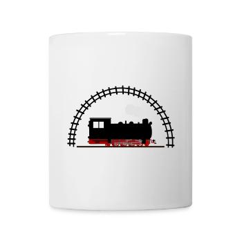 Steam locomotive rail railroad - Mug - white - Front