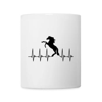 ECG, cheval, chevaux, amoureux du cheval, équitation, cheval - Mug blanc - blanc - Devant