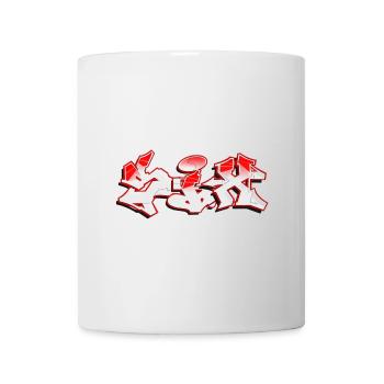 Urban Graffiti in Bold Red and White - Mug - white - Front
