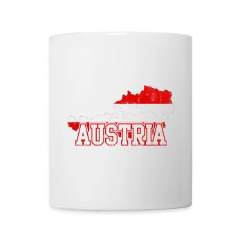Austria Flag Map Wordmark - Mug - white - Front