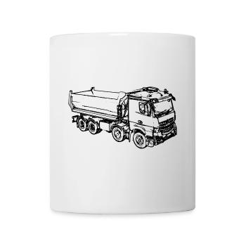 Dump truck 4 trucks Tipper Truck ciężarówka camion - Mug - white - Front