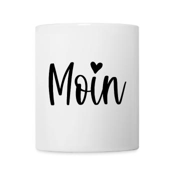 Moin avec un cœur nordique nord-allemand - Mug blanc - blanc - Devant