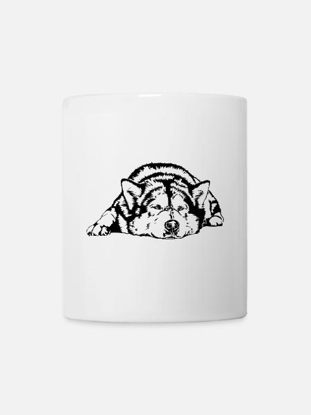 ALASKAN MALAMUTE chiens de traîneau chiens Wilsigns - Mug blanc - blanc