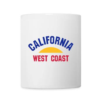 ★ Couleurs de conception modifiables ★ Côte ouest de la Californie - Mug blanc - blanc - Devant