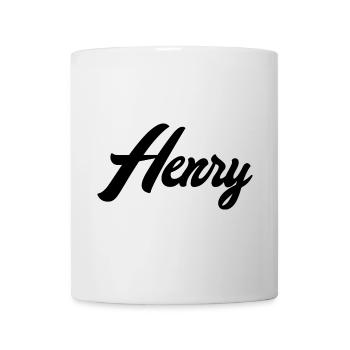 Henry Name Schwarz - Tasse - Weiß - Vorne