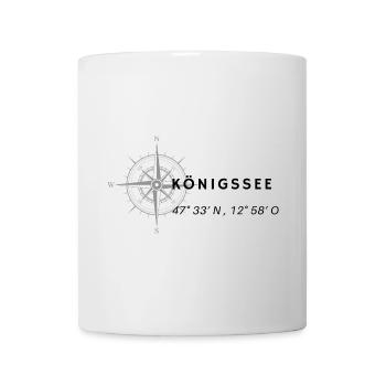 Geometrisches Mandala Muster auf Naturstoff - Tasse - Weiß - Vorne