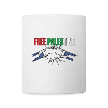 Free Palestina Chain Break Symbol - Mug - white - Front
