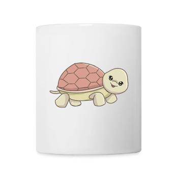 Cute cartoon turtle illustration - Mug - white - Front