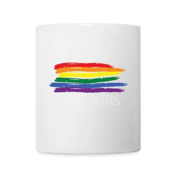 Love Wins Rainbow Pride LGBTQ Shirt - Mug - white - Front